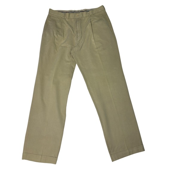 Tommy Bahama Relax Pleated Khaki Pants Men's Size 36 Tencel Cotton Blend - Picture 1 of 14